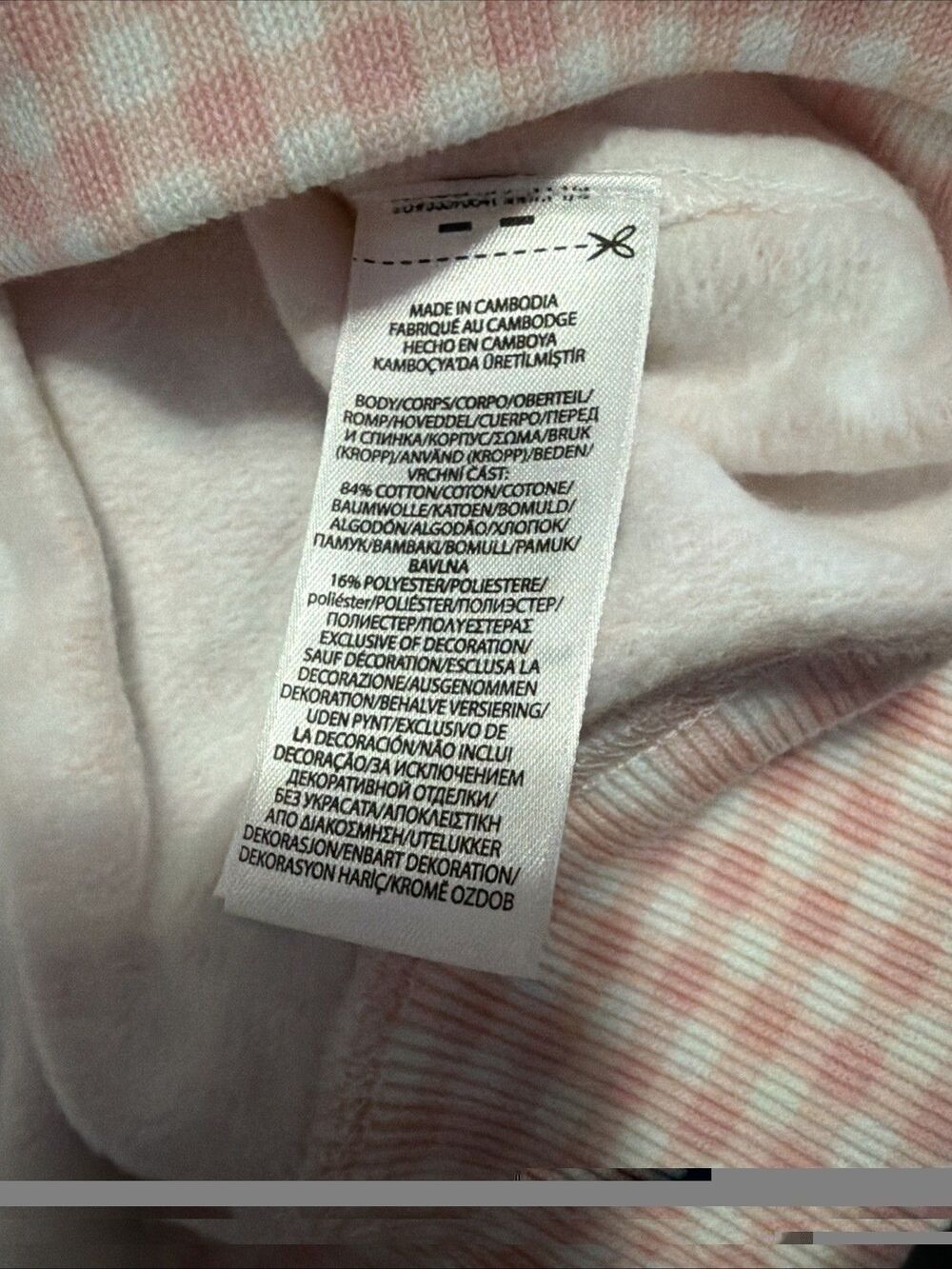 LARGE Polo Ralph Lauren Gingham Fleece Sweatshirt Pink White - Picture 4 of 13
